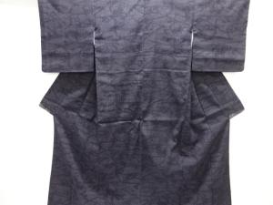 重要無形文化財本場結城紬　抽象花模様織り出し着物